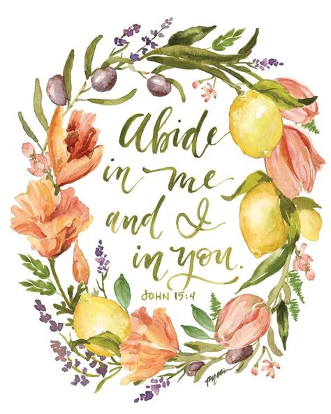 Abide In Me Canvas in 2021 | Bible verse painting, Beautiful scripture ...