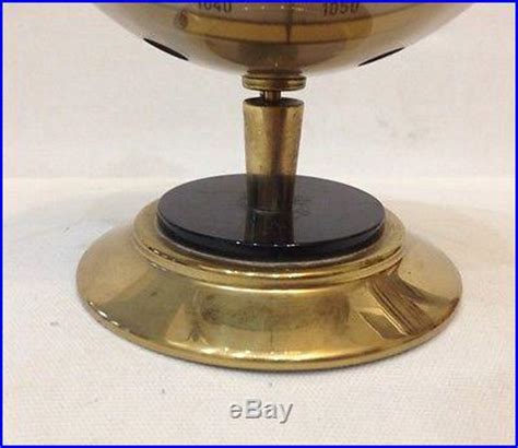 Sputnik Vintage Brass Thermometer Hygrometer Barometer Weather Station Germany | Barometers