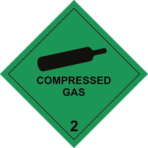 Hine Shop - From Hine Labels Ltd, South Yorkshire | Hazard Label - Compressed Gas (Class 2)