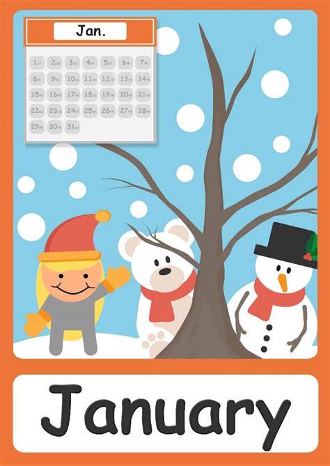 FREE Months of the year flashcards - Perfect for Kindergarten!