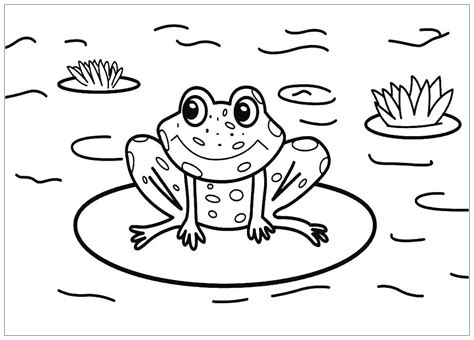 Frog coloring page for children - Frog Coloring Pages for Kids