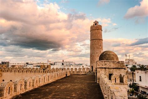 View from the Walls of the Fortress of Ribat of Sousse in Tunisia. Editorial Stock Photo - Image ...