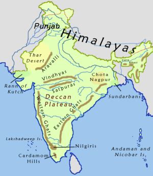 Vindhya Range - Wikipedia, the free encyclopedia | India map, Geography map, Geography lessons