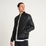 Men's Fine Milled Leather Bomber Jacket - Barneys Originals