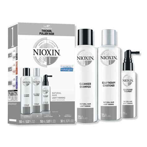 Nioxin Hair Care Kit System 1, Fine/Normal to Light Thinning, Natural ...