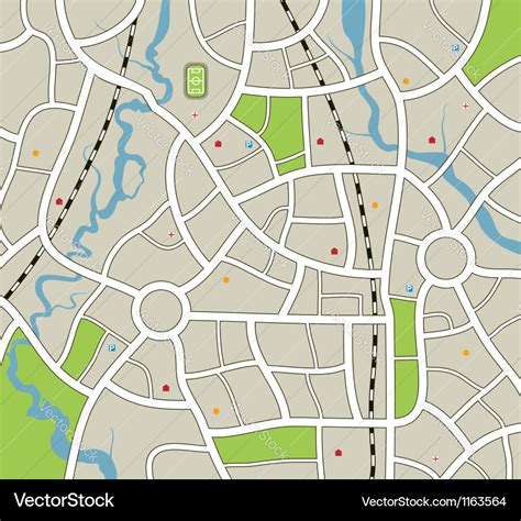 City map Royalty Free Vector Image - VectorStock