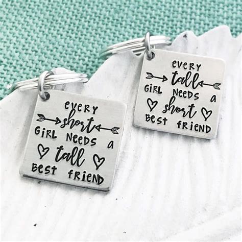 NEW Short and Tall Best Friend's Keychain Every Tall / | Etsy | Friends day quotes, Best friends ...