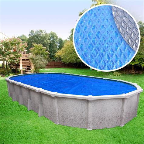 Pool Mate Deluxe 5-Year Blue/Silver Solar Blanket for Above Ground ...