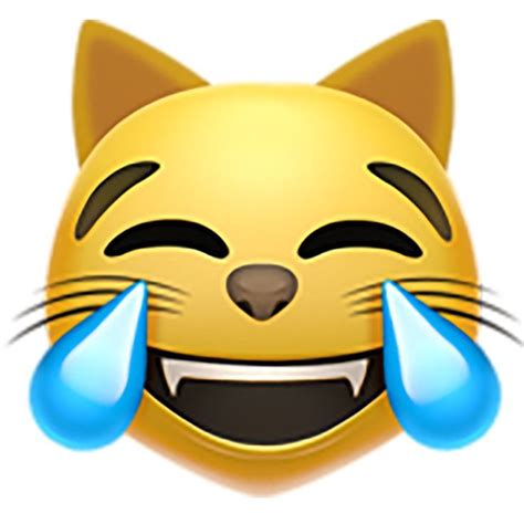 😹Cat with tears of joy-Apple iPhone iOS Emoji-PNG Free Download in 2022 ...