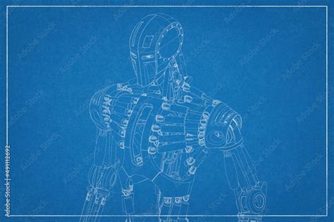 3D design of a humanoid robot. Stock Illustration | Adobe Stock