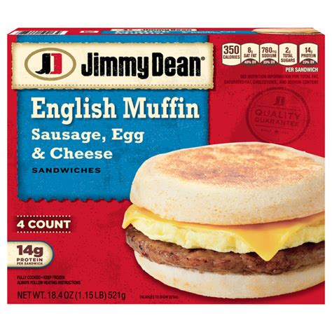 Save on Jimmy Dean English Muffin Sandwiches Sausage Egg & Cheese - 4 ct Order Online Delivery ...