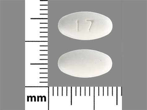 17 Pill White Oval 12mm - Pill Identifier