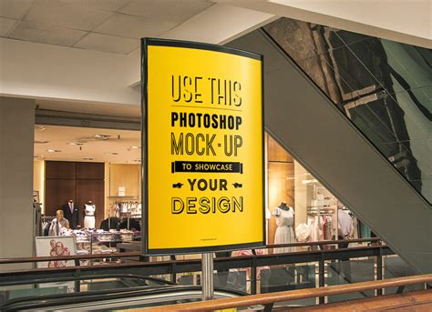 Shopping Mall: Advertising Poster Mockup - Mockup World