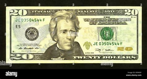 Illustrations Banknote 20 dollar USA,Currency, Andrew Jackson Stock Photo - Alamy