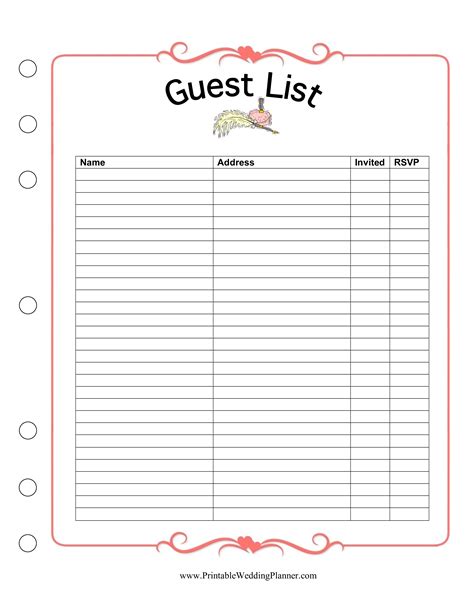 Wedding Guest List Spreadsheet - Do you need an effective Wedding Guest List Spreadshee ...