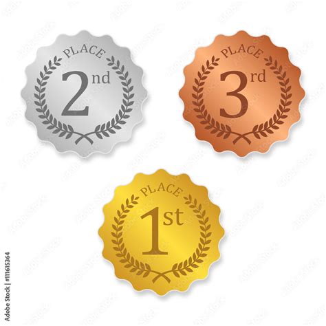 vector illustration Position 1st. Position 2nd. Position 3rd awards Stock Vector | Adobe Stock