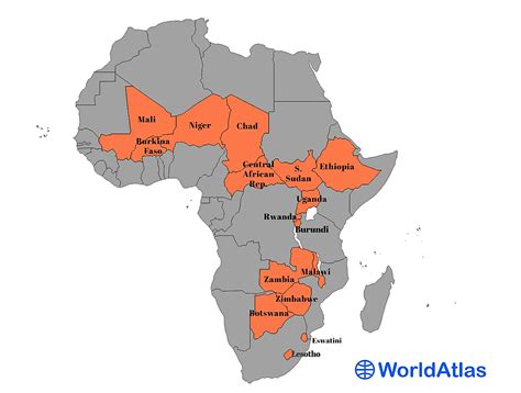 Landlocked Countries In Africa - WorldAtlas