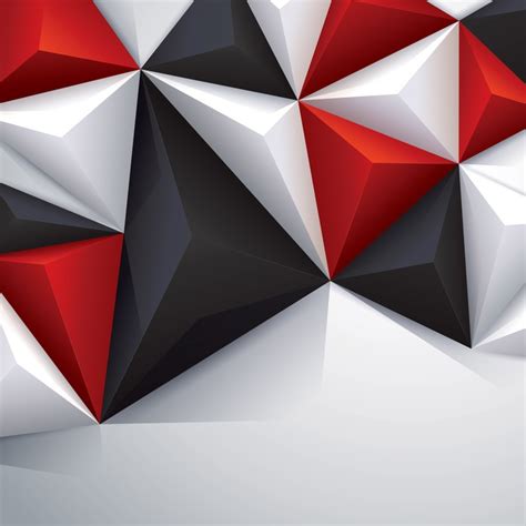 Black, red and white geometric background. Wall Mural • Pixers® • We ...