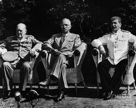 POTSDAM CONFERENCE, 1945. Allied leaders at the Potsdam Conference in ...