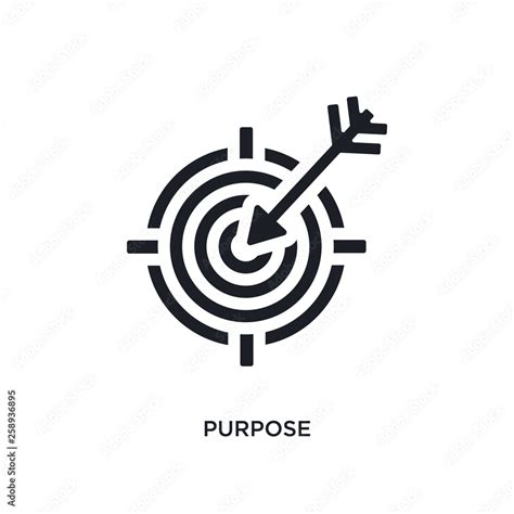 black purpose isolated vector icon. simple element illustration from startup concept vector ...