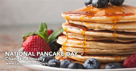 NATIONAL PANCAKE DAY - List Of National Days