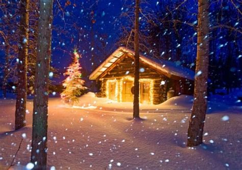 Christmas Cabin notecard by Patrick J Endres