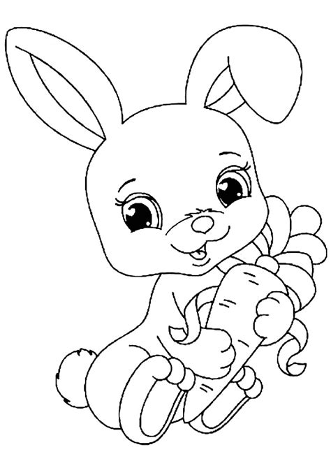 Cute and Adorable Baby Rabbit Coloring Pages - Print Color Craft