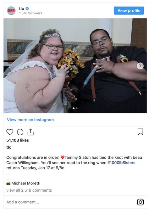 '1000-Lb. Sisters' Tammy Slaton Marries Caleb Willingham In Rehab Obesity Hospital