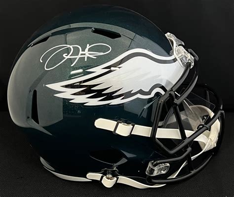 Jalen Hurts Autographed Eagles Full Size Helmet – Great Moments Sports Cards