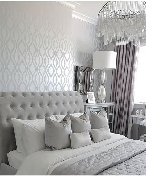 Pin by Elly on Home improvement | Silver bedroom, Silver bedroom decor, Bedroom decor