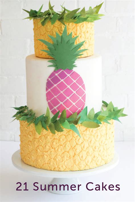 21 Sizzling Summer Birthday Cake Ideas | Pineapple cake, Tropical wedding cake, Summer birthday cake