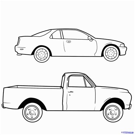 Truck Outline Drawing at PaintingValley.com | Explore collection of ...