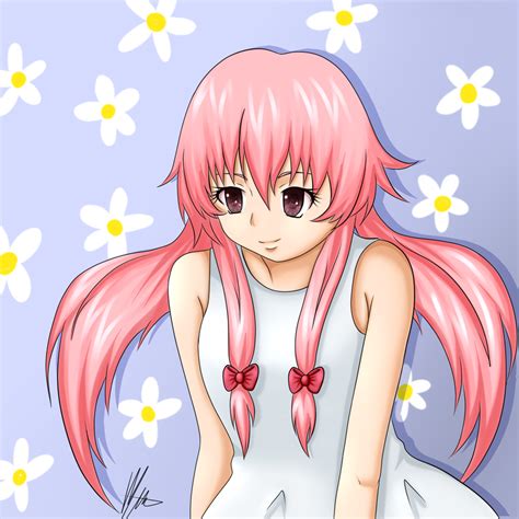 Yuno Gasai Smileing by LunaLunett on DeviantArt