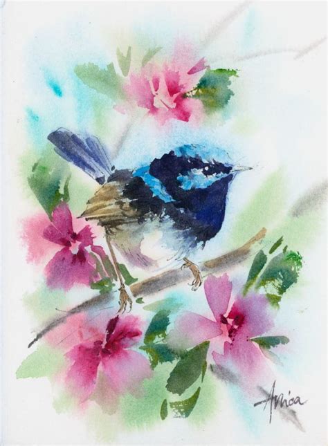 Superb Blue Wren - Art Lovers Australia