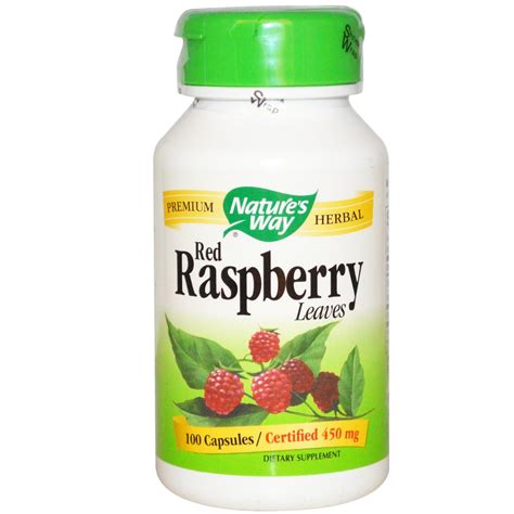 Nature's Way, Raspberry Leaf, 900 mg, 100 Vegan Capsules | Raspberry leaf tea benefits, Red ...