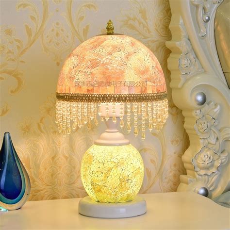 European Glass Table Lamps Stained Glass Lamp For Bedside Study Pastoral Living Room Coffee Bar ...