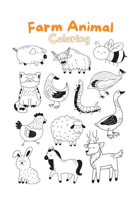 Free Farm Animals Coloring Pages To Print