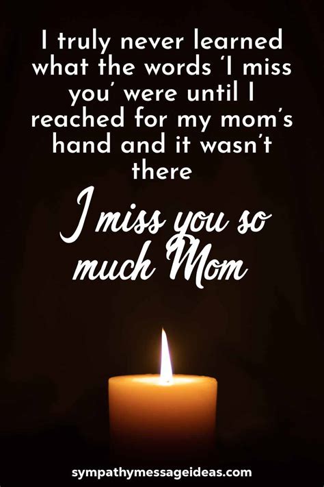 50 Touching I Miss You Mom Quotes and Messages - Sympathy Message Ideas