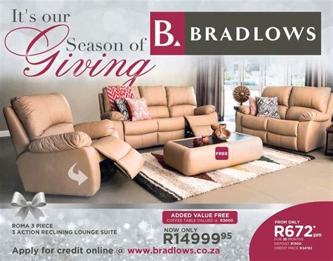 Bradlows : Its Our Season Of Giving (19 Oct - 15 Nov 2017), page 1 | Lounge suites, Home ...