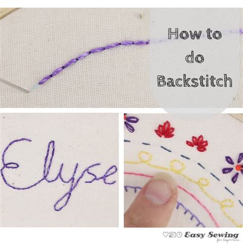 The Backstitch for Hand Embroidery - Easy Sewing For Beginners