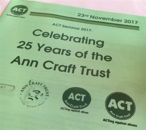 ACT Seminar 2017: Celebrating 25 Years of the Ann Craft Trust - Ann ...