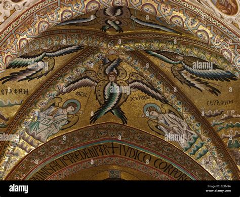 Cherubim and Seraphim mosaic detail Stock Photo - Alamy