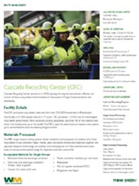 Cascade Recycling Center - Waste Management Northwest - Washington ...