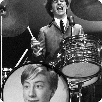 Photo effects. The Beatles. Ringo Starr on drums