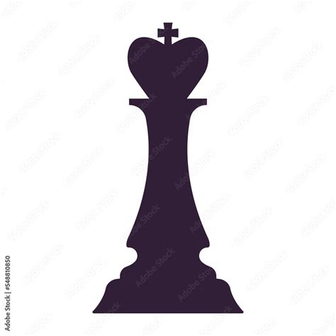 King Chess Piece Silhouette Stock Illustration | Adobe Stock