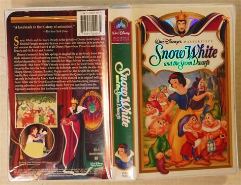 Snow White VHS Snow White & The Seven Dwarfs Masterpiece VHS Walt Disney Stock # - www.gruponym.mx