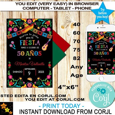 Fiesta Save the Date - Etsy