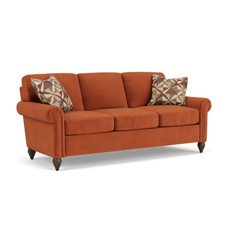 Flexsteel Moxy 5038-31 913-50 STF 08P-90 Transitional 3-Seat Sofa with Rolled Arms | Sheely's ...