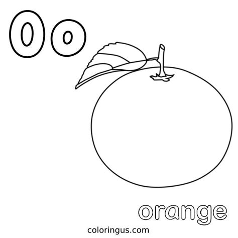 Letter O coloring pages