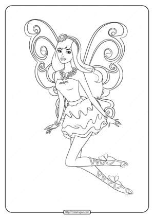 Printable Barbie Fairy Secret Coloring Pages 03 11 | Princess coloring pages, Barbie coloring ...